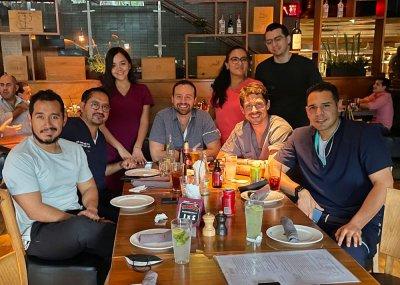 Dinner with urology residents and our hosts Dr. Erik and Dr. Daminen.